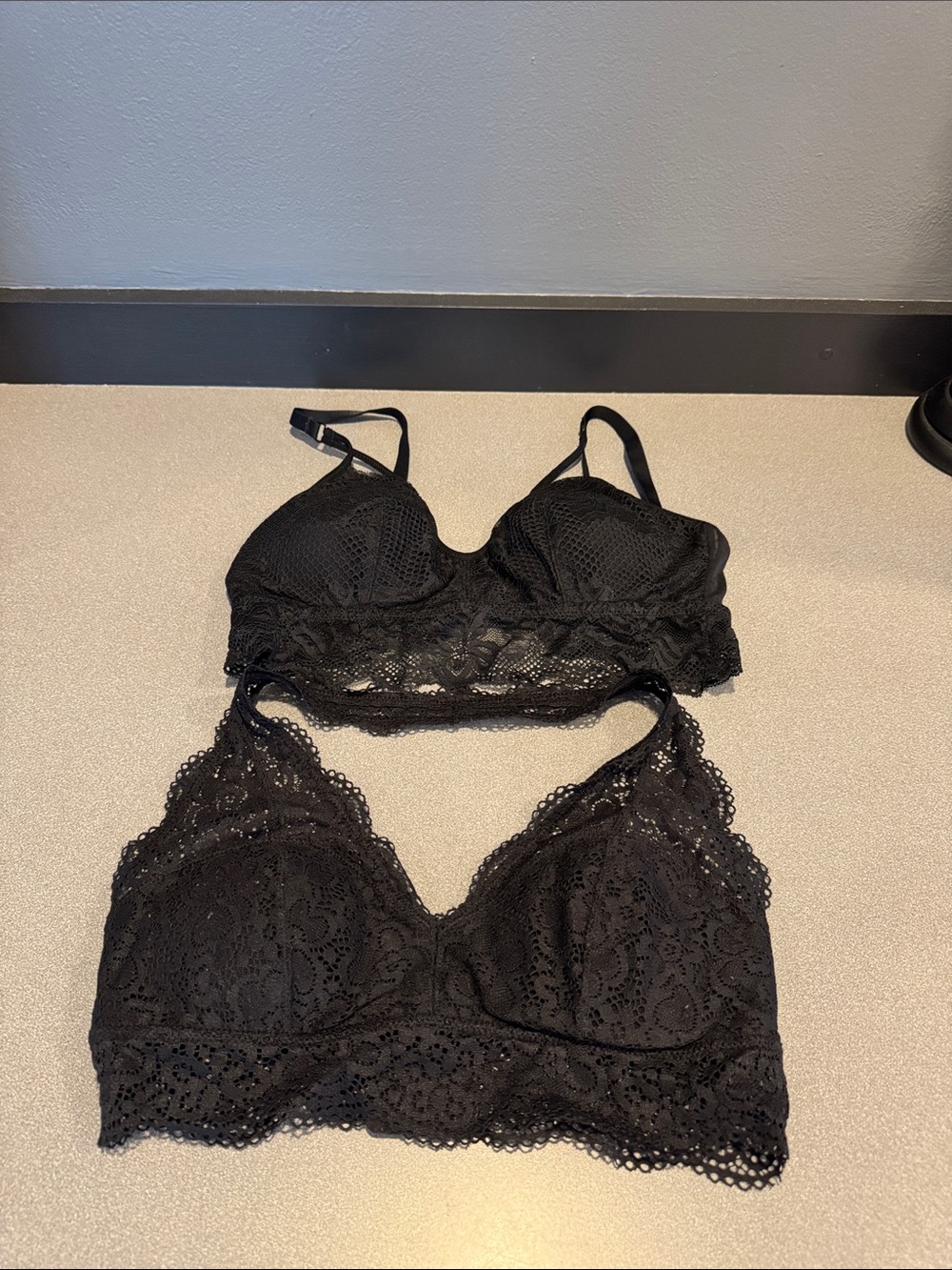 Black Lace Bralette - bundle of 2
